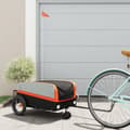 Miniatyrbild 1 av 2: Cykelvagn svart och orange 30 kg järn