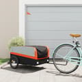 Miniatyrbild 1 av 2: Cykelvagn svart och orange 45 kg järn