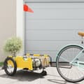 Miniatyrbild 1 av 2: Cykelvagn gul oxfordtyg och järn