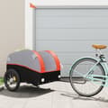 Miniatyrbild 1 av 2: Cykelvagn svart och orange 45 kg järn