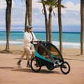 Miniatyrbild 4 av 6: Cykelkärra 3 i 1 - Kinderkraft NAVA - Joggingvagn - För en eller två barn - Blå