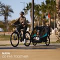 Miniatyrbild 2 av 6: Cykelkärra 3 i 1 - Kinderkraft NAVA - Joggingvagn - För en eller två barn - Blå