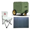 Miniatyrbillede 2 af 2: Cykelvogn Trailer, 128L Opbevaringskapacitet, Holdbart HDPE Materiale,Grøn