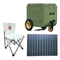Miniatyrbillede 1 af 2: Cykelvogn Trailer, 128L Opbevaringskapacitet, Holdbart HDPE Materiale,Grøn