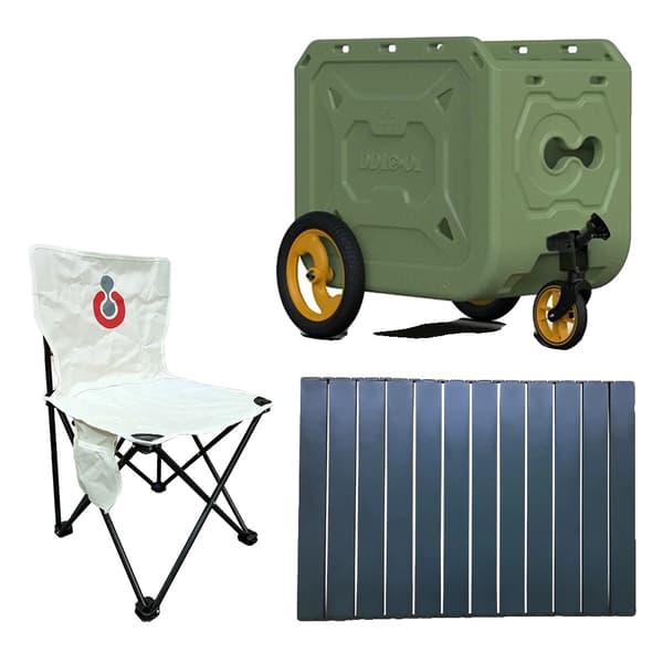 Cykelvogn Trailer, 128L Opbevaringskapacitet, Holdbart HDPE Materiale,Grøn
