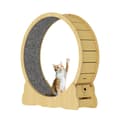 Miniatyrbillede 1 af 2: Katte motionshjul, fiberplade materiale, aftageligt tæppe, egnet til katte,Træfarve