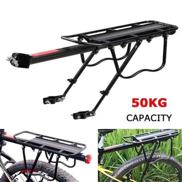 Cykelbagagehållare, universalhållare Cykel Bakre fotstockshållare Justerbar aluminiumkorg MTB Cykel Sadelstolpshållare