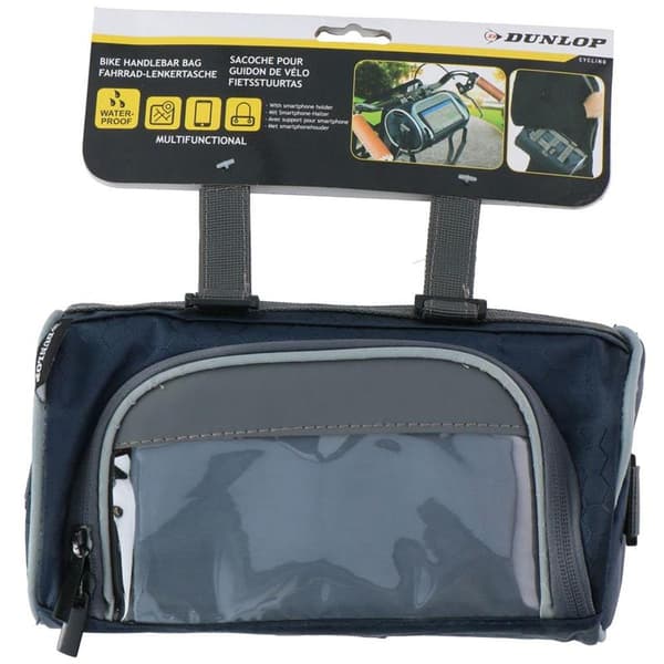 Dunlop-Styrväska/cykelväskamedsmartphoneficka(blå)