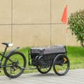 Miniatyrbild 2 av 9: Cykelvagn, 2-i-1, 130x64x64/103 cm, Svart+Grå