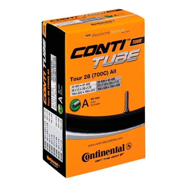 Continental Innerrör Tour Standard 40 Mm 50 Enheter Svart 28´´ / 1.25-1.75