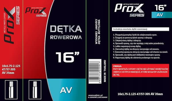 PROX-rör 16 x 1,75/1,95/2,125 AV 35 mm