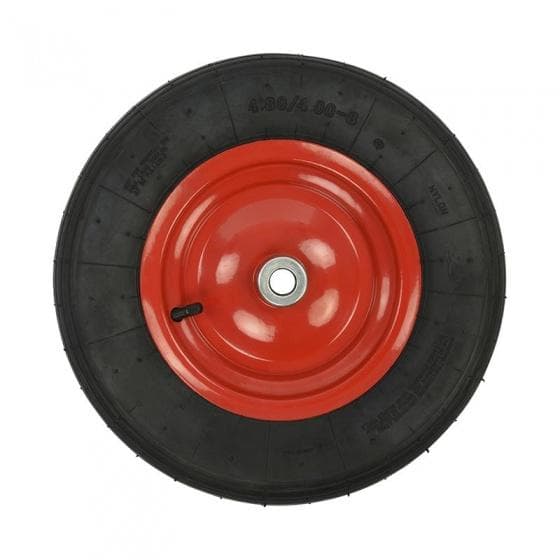 skottkärra hjul gummi/stål 16 tum svart/röd