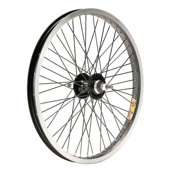Bakre BMX hjul 36 ekrar nav 9,5 aluminiumaxel Gurpil - silver