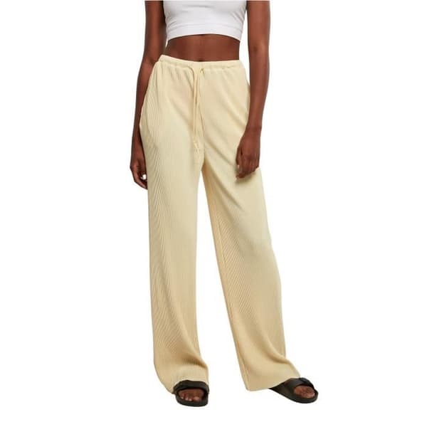 Urban Classics GT Plisserade byxor dam - gul - 5XL