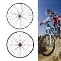 Miniatyrbild 3 av 4: Fram- och bakhjulset för cykel, lättviktsaluminium och stål, dubbla skivbromsar