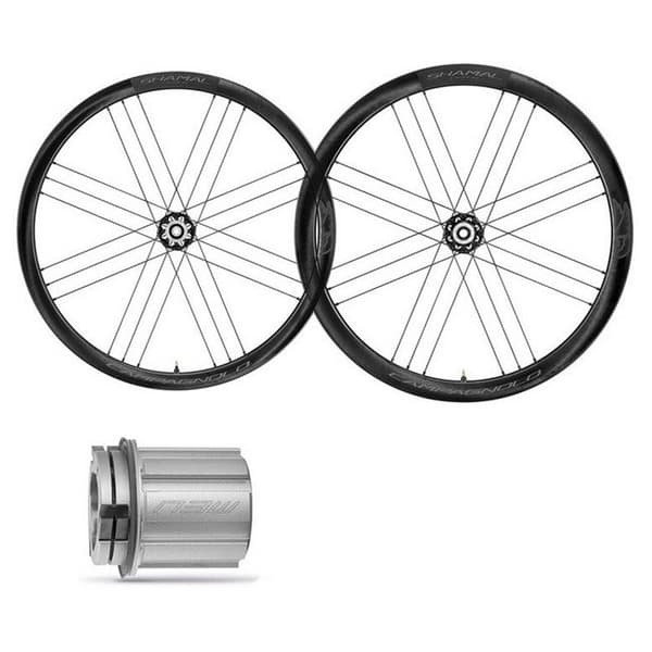Campagnolo Vejhjulsæt Shamal C21 2-way Fit Carbon Disc Tubeless Sort 12 x 100 / 12 x 142 mm / Campagnolo