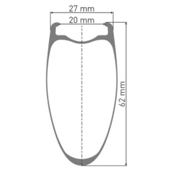 Dt Swiss Tubeless Road Baghjul Arc 1400 Dicut 62 Disc Cl Sort 12 x 142 mm / Shimano/Sram HG