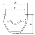 Miniatyrbild 3 av 3: Mavic Mtb Framhjul Crossride Fts-x Intl 26´´ Disc Svart 9/15 x 100 mm