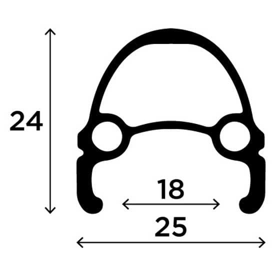 Rapida Eturengas Atlas 28´´ Disk Hopeinen One Size / One Size