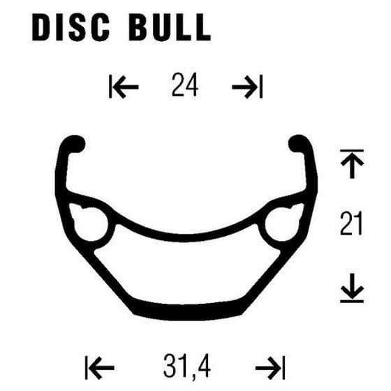 Gurpil Mtb Forhjul 6b Disc Bull 26´´ 6b Disc Sort 9 x 100 mm
