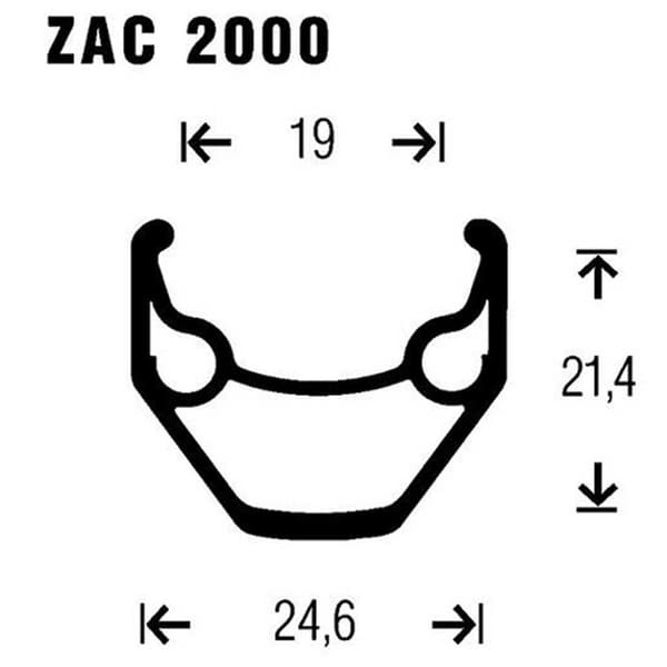 Gurpil Mtb Framhjul Zac M475 26´´ 6b Disc Vit 9 x 100 mm