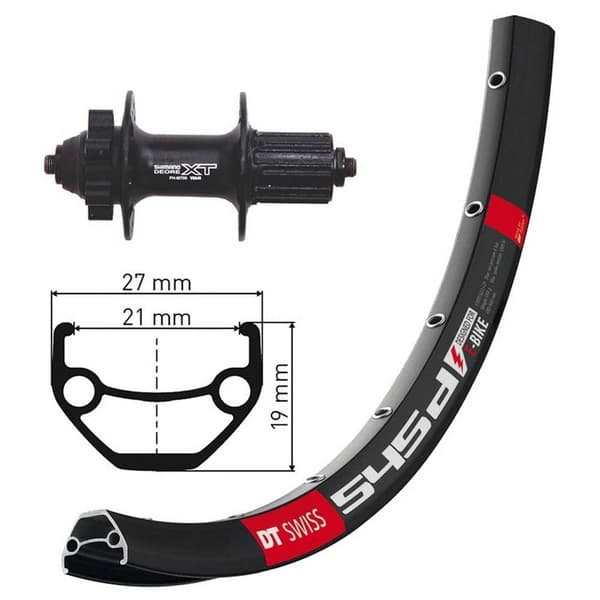 Winora Baghjul Dt Swiss 545 Disc 6a Qr Shimano Deore Xt 26´´ Søvfarvet 10 x 135 mm