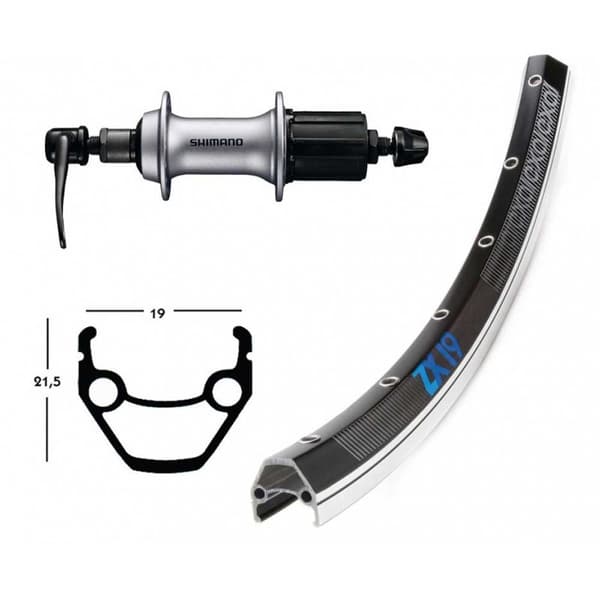 Winora Takapyörä Exal Zx 19 Qr Shimano Acera T3000 26´´ Hopeinen 10 x 135 mm