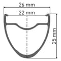 Pikkukuva 2 / 2: Dt Swiss Road Etupyörä Er 1400 Dicut 22 700 Cl Disc Tubeless Hopeinen 12 x 100 mm