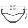Miniatyrbild 2 av 2: Dt Swiss H 1900 Spline 30 29´´ Cl Skiva Slanglös Främre Hjul Silver 15 x 110 mm