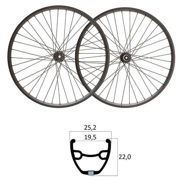 Mvtek 700 6b Disc 9/10/11s Hjulset För Gravelcykel Silver 12 x 100 / 12 x 142 mm / Shimano/Sram HG