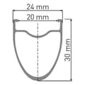 Miniatyrbild 2 av 2: Dt Swiss A 1800 Spline 30 Disc Tubeless Landsvägscykelns Bakhjul Silver 12 x 142 mm / Sram XDR