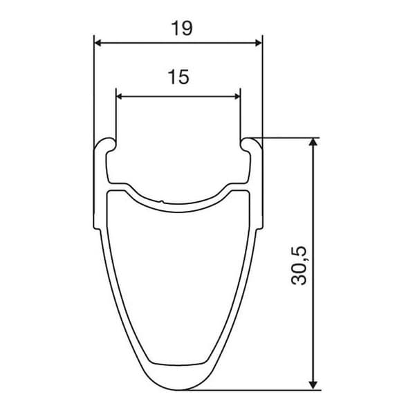 Mavic Ellipse Maantiepyörän Etupyörä Musta 15 x 100 mm