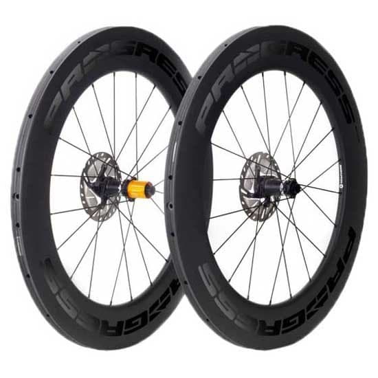 Progress Space Disc Tubular Landsvägshjulset Svart 12 x 100 / 12 x 142 mm / Campagnolo