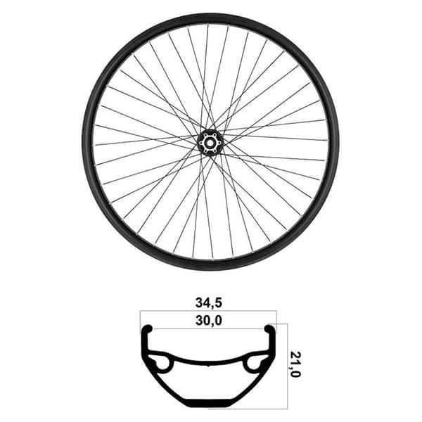 Mvtek 27.5´´ Boost Tubeless Maastopyörän Etupyörä Hopeinen 15 x 110 mm