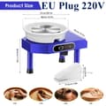 Miniatyrbillede 2 af 2: Elektrisk Pottemagerhjul, 25cm Drejeskive, 350W Effekt,EU Stik 220V