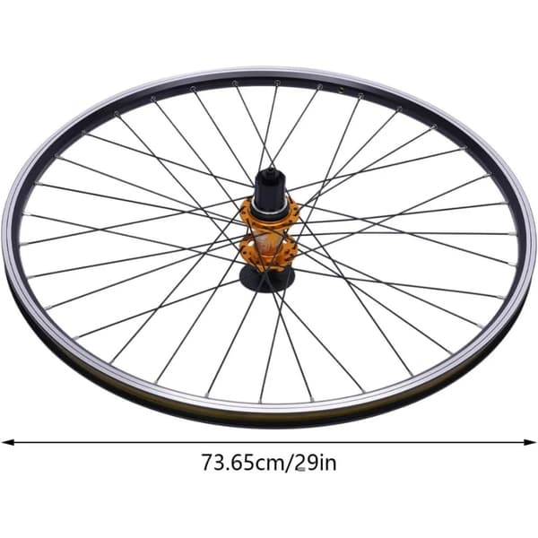 29 Tommer MTB Hjul Sæt, Aluminiumlegering Materiale, Dobbelt Seks-huls Skivebremse, Flad Eger Design,Gul