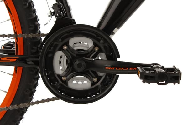 Full Suspension Mountain Bike 26" Bliss Black-Orange 21 Gear KS Cycling