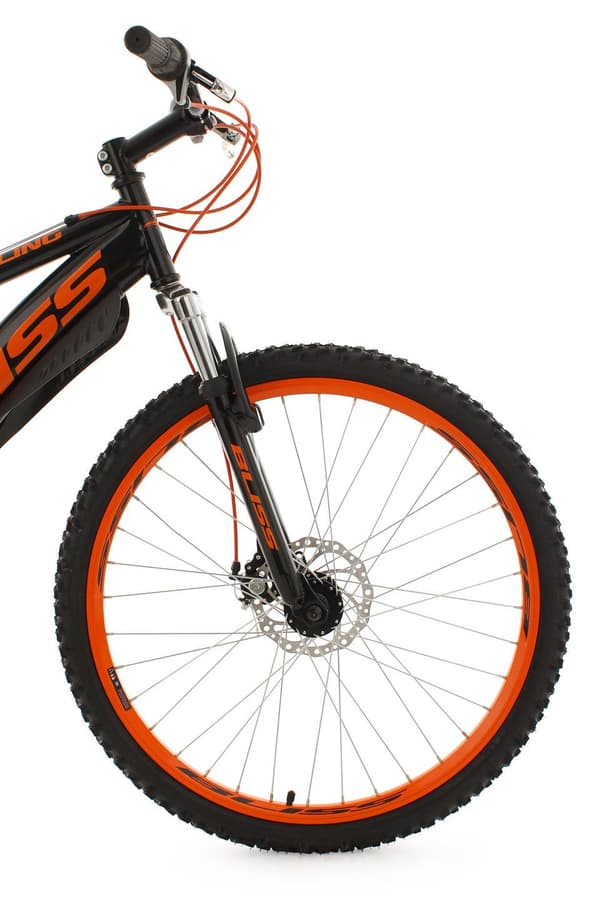 Full Suspension Mountain Bike 26" Bliss Black-Orange 21 Gear KS Cycling