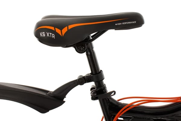 Full Suspension Mountain Bike 26" Bliss Black-Orange 21 Gear KS Cycling