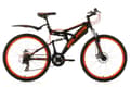 Miniatyrbillede 1 af 9: Full Suspension Mountain Bike 26" Bliss Black-Orange 21 Gear KS Cycling