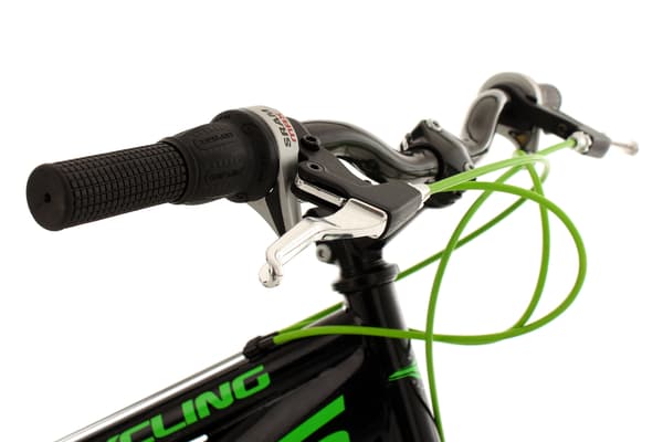 Kids' Mountain Bike 24" Bliss Black-Green 18 Gear Frame Size 38 cm