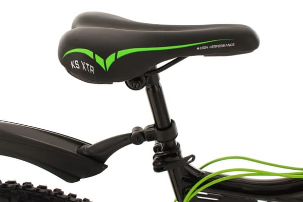 Full Suspension Mountain Bike 26" Bliss Black-Green 21 Gear KS Cycling