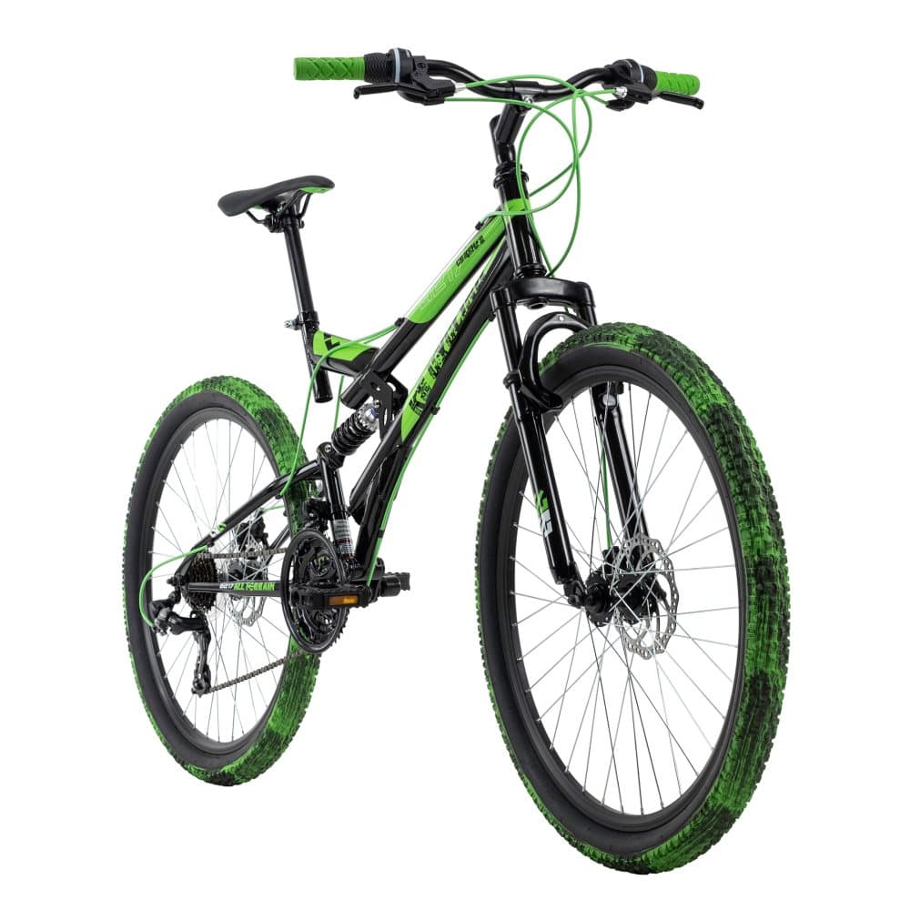 Mountain bike fully 26 '' crusher black-green / black-white / black-red frame size 44 cm KS Cycling