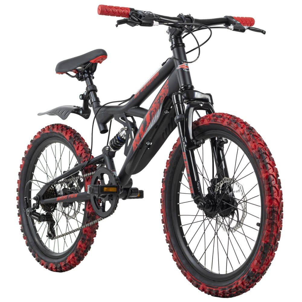Children's mountain bike 20 '' Bliss Pro black-green / black-red frame size 33 cm KS Cycling