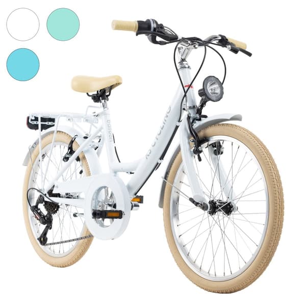 Children's bike 20 '' Balloon white, blue or mint green frame size 34 cm KS Cycling