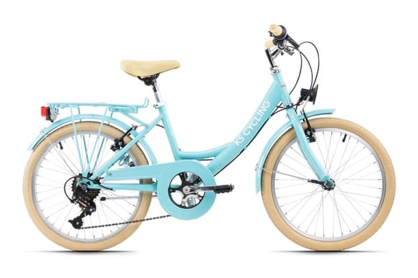 Children's bike 20 '' Balloon white, blue or mint green frame size 34 cm KS Cycling Blå