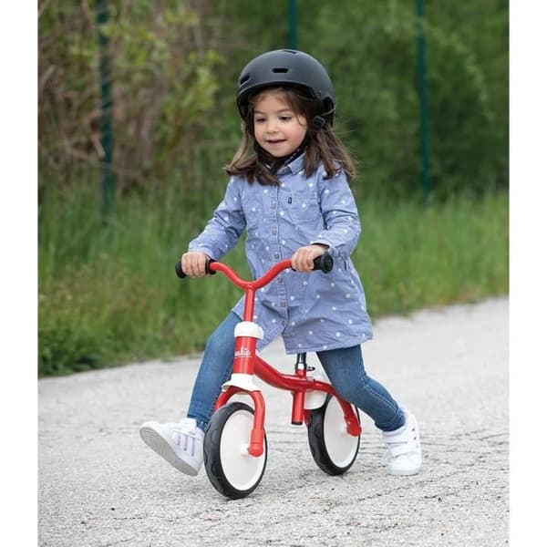 Smoby - Rookie Balance Bike - Lättvikts metallbarncykel - Självnivellerande justerbar sadel - Tysta hjul - Justerbart styre
