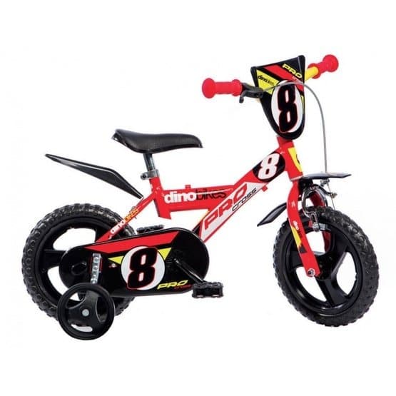 Dino - Barncykel - Pro Cross 12 Tum Röd/Svart