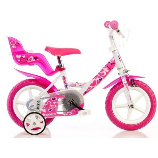 Dino - Barncykel - 124Rln-05Lh Little Heart 12 Tum Vit