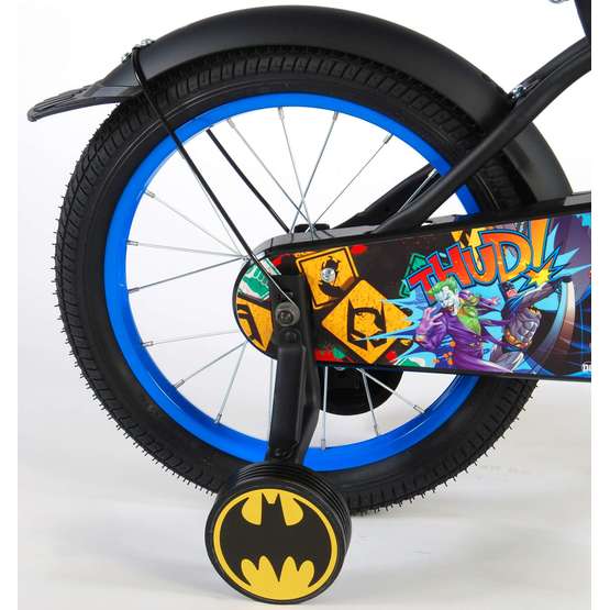 Batman Barncykel Cruiser 16 tum - Stödhjul (Svart)